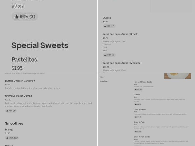 Ilsa Cakes Menu