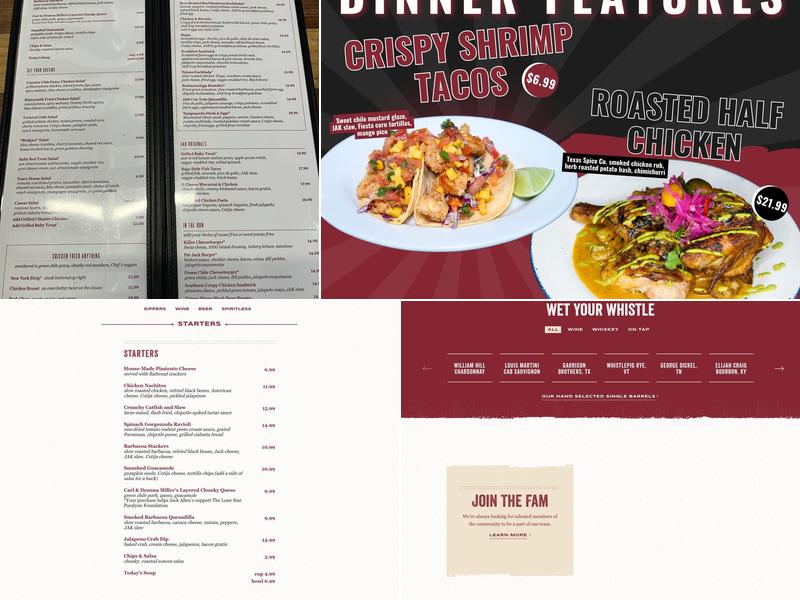 Jack Allen's Kitchen Menu