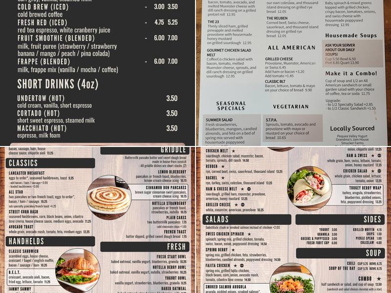 Coffee Co - Lititz Menu