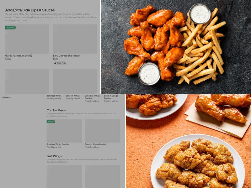 It's Just Wings Menu