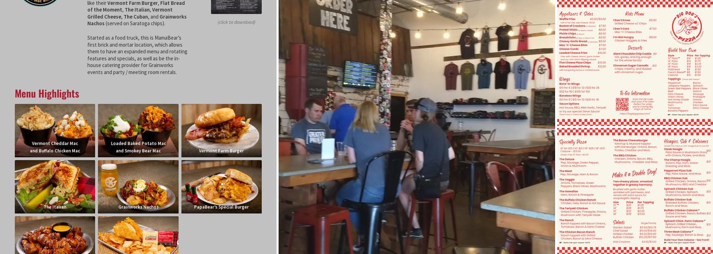 Grainworks Brewing Company Menu