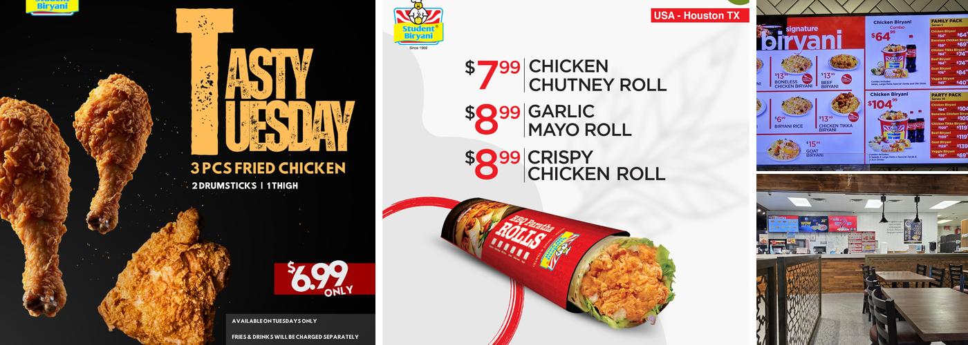 Student Biryani Menu