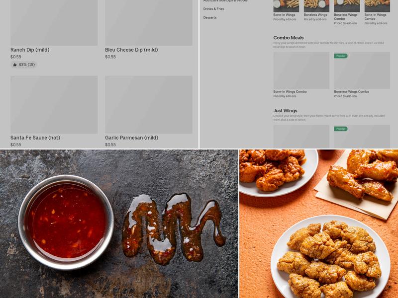 It's Just Wings Menu