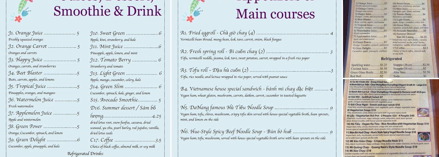 DaNang MI Quang - Fresh Homemade Sandwiches Menu