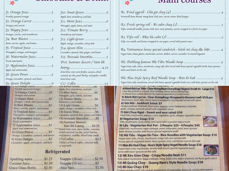 DaNang MI Quang - Fresh Homemade Sandwiches Menu