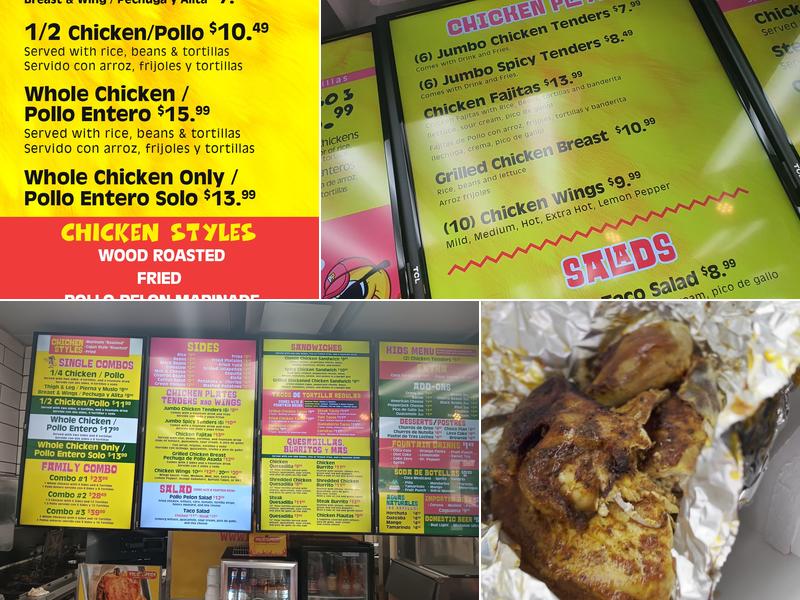 Pollo Pelón Menu