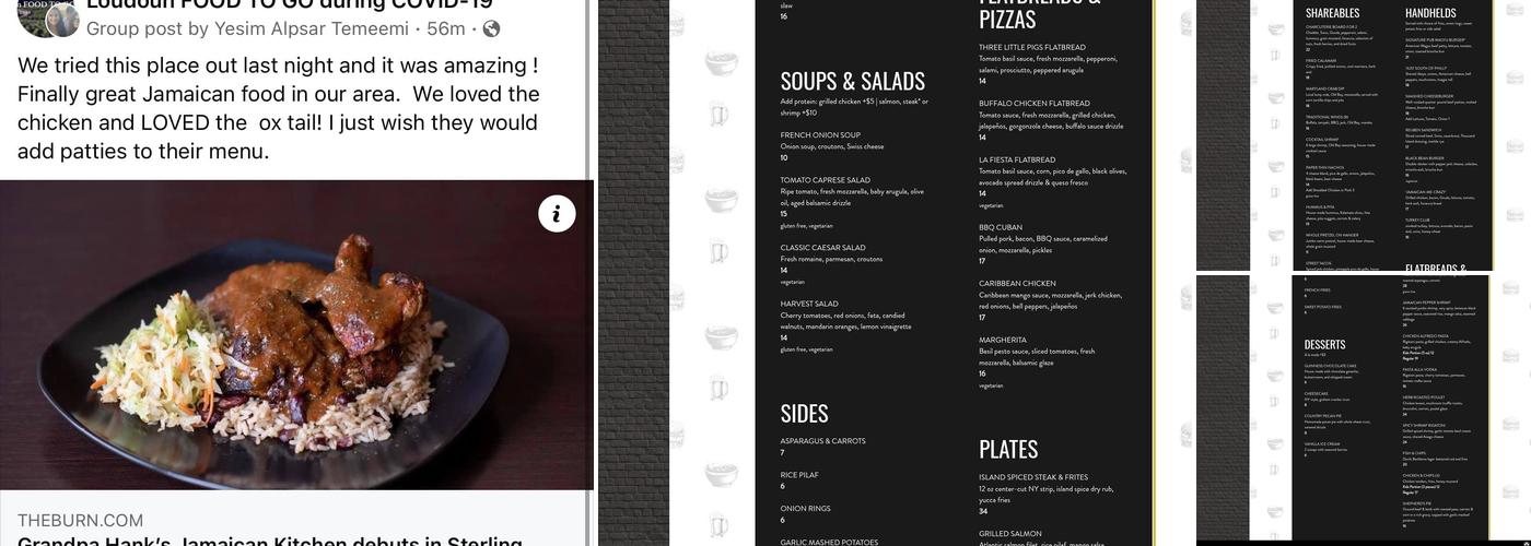 Grandpa Hank's Jamaican Kitchen Menu