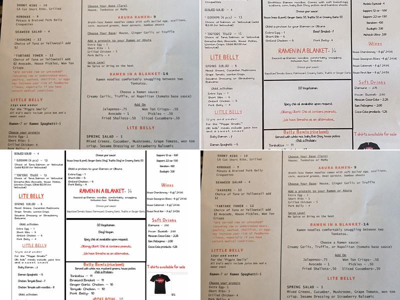 Ramen Belly Menu