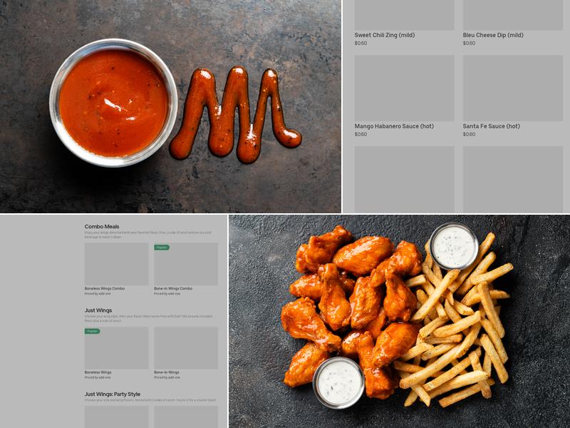 It's Just Wings Menu