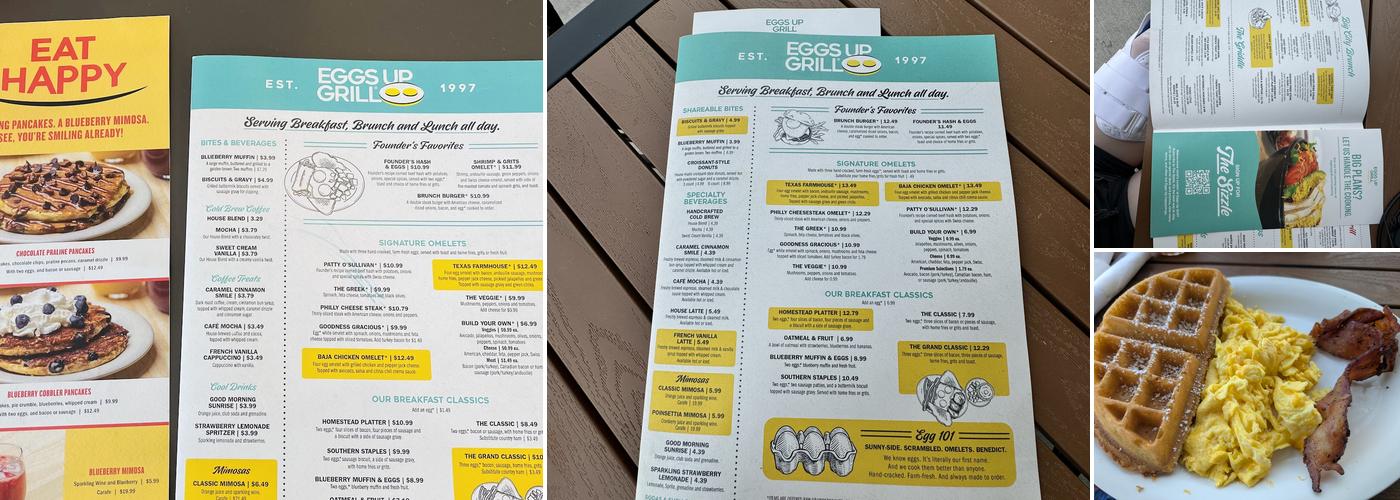 Eggs Up Grill Menu