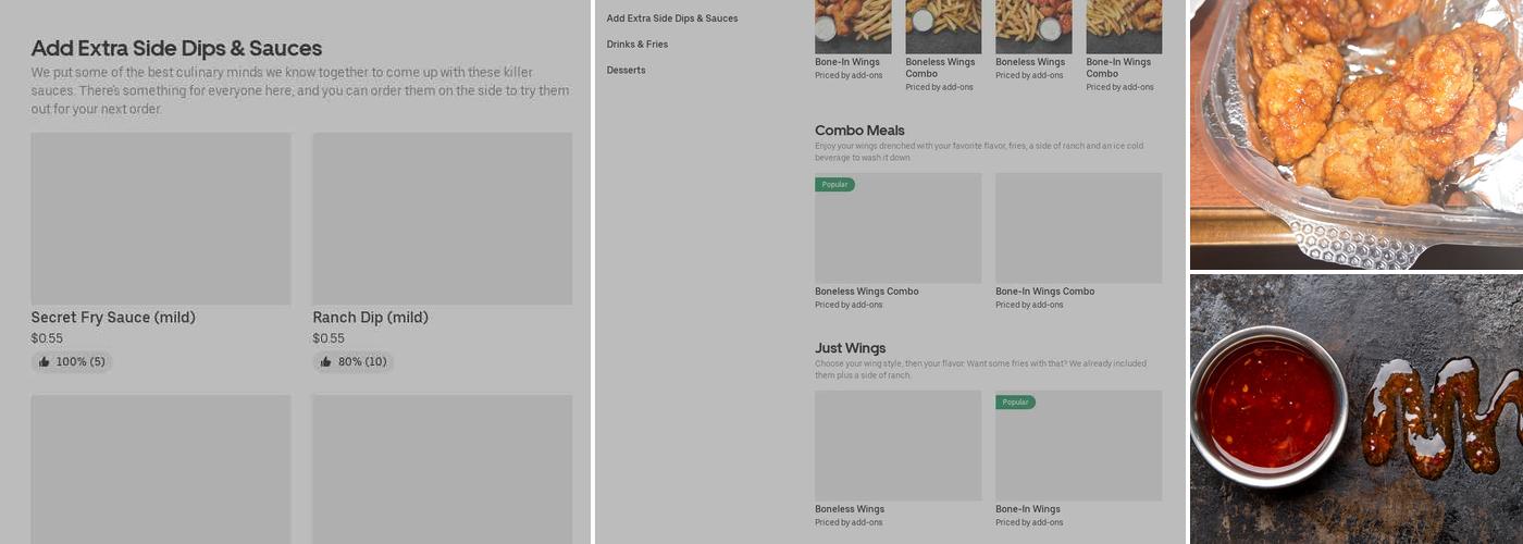 It's Just Wings Menu