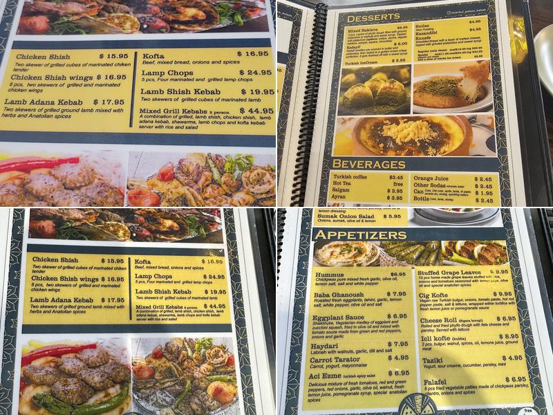 Palace Istanbul Kebab House Menu