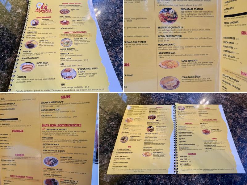 La Morena Good Morning Menu