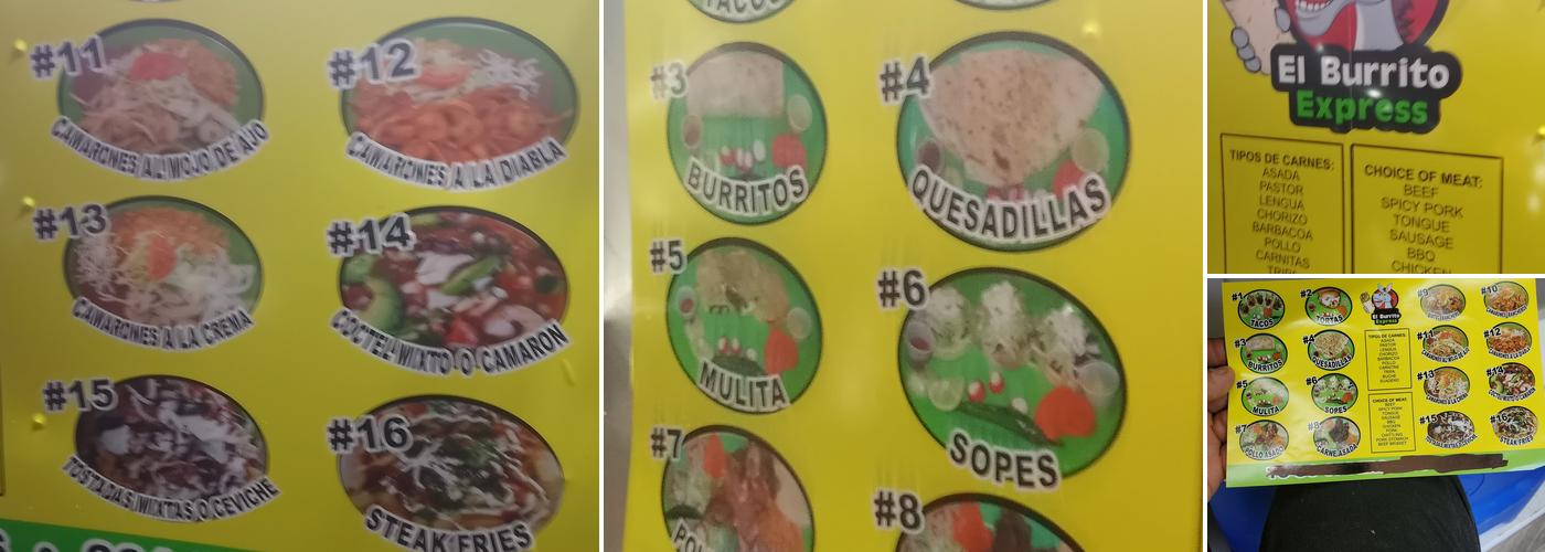 El Burrito Express Menu