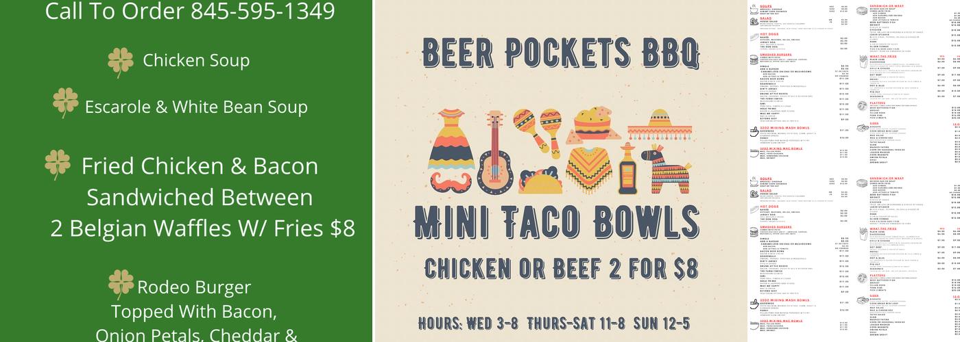 Beer Pockets BBQ Menu