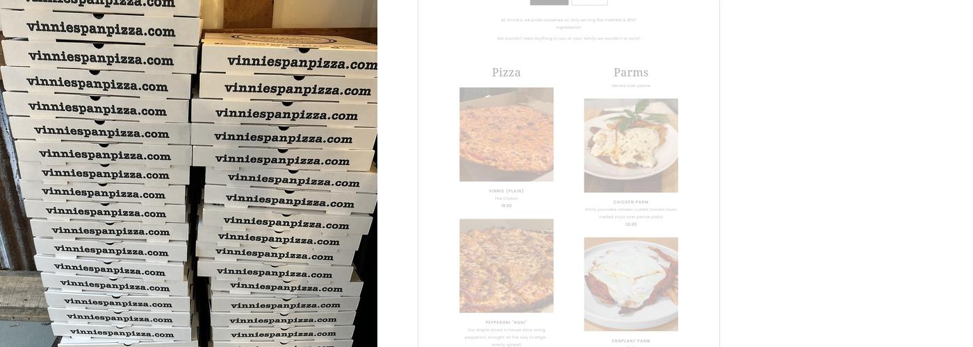 Vinnie's Pan Pizza Menu