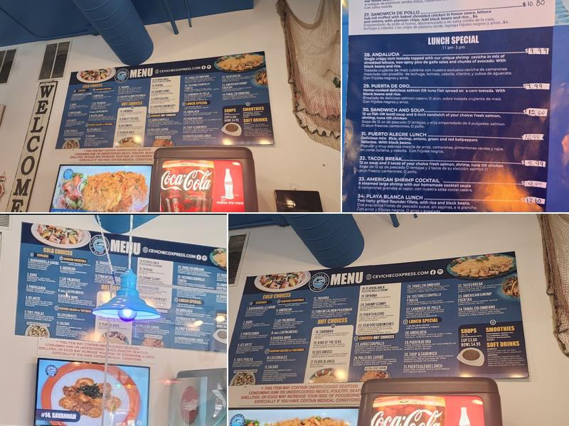 Ceviche Co. Xpress Menu