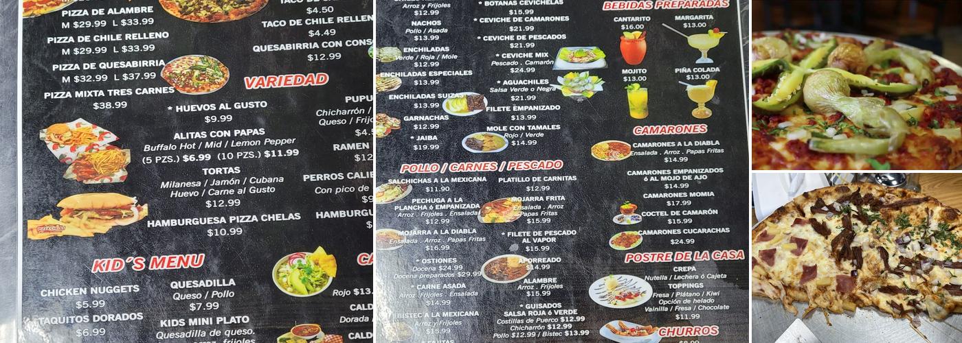 Pizza Chelas Menu