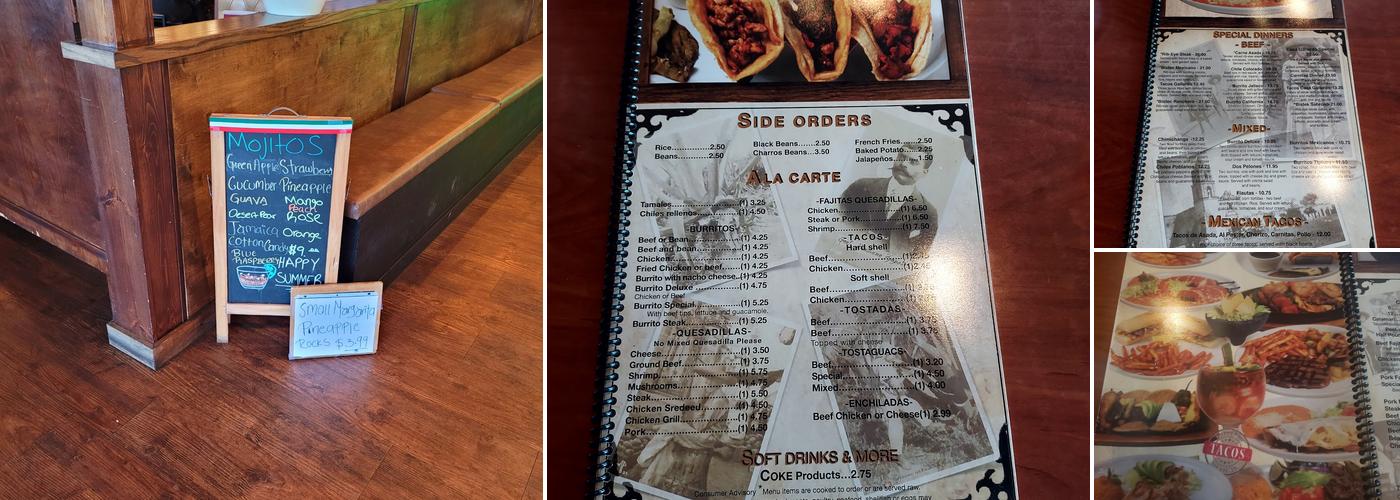 Casa Gallardo Fajita Factory Menu