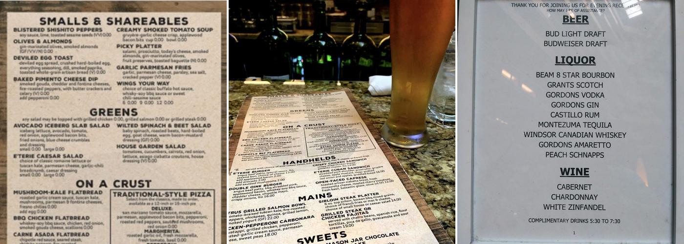 E’TERIE Menu