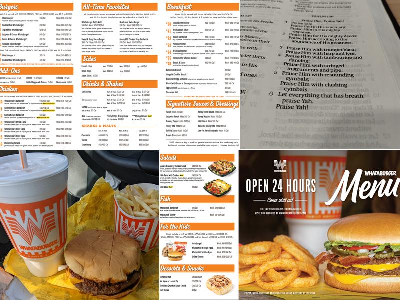 Whataburger Menu