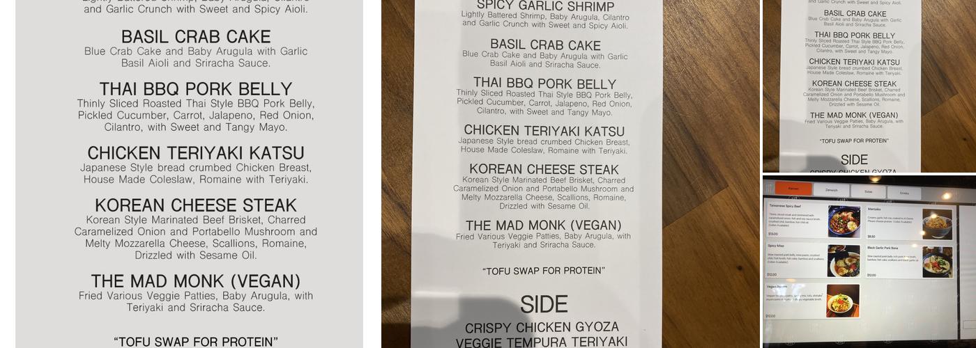 Zenwich X Ramen St. Louis Menu