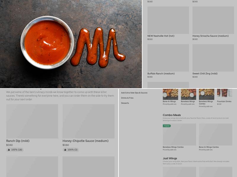 It's Just Wings Menu