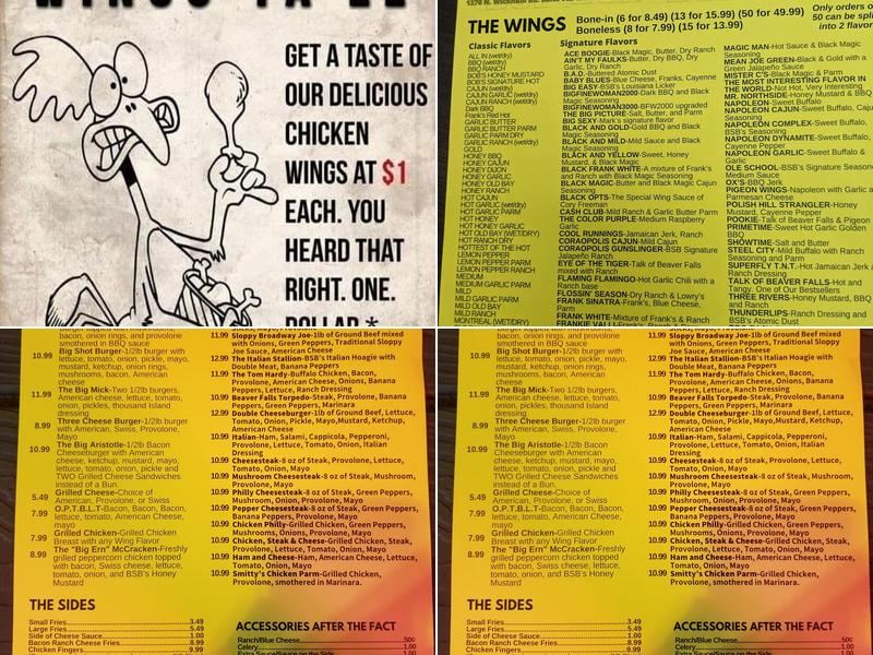 BSBs Big Shot Bobs Menu