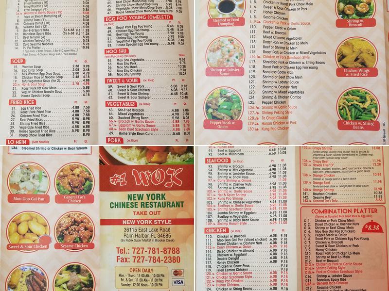 Number One Wok Menu