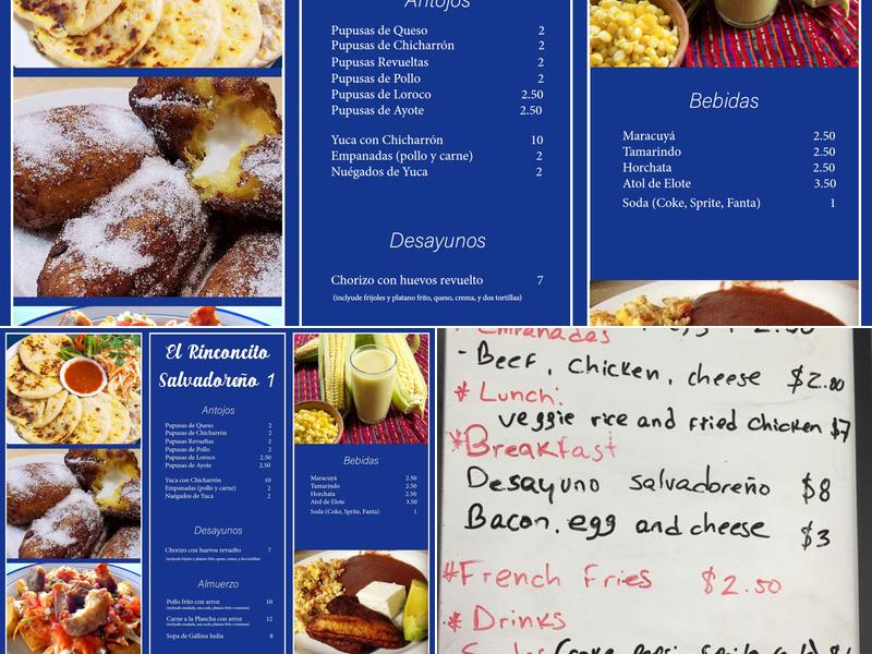 El Rinconsito Salvadoreño 1 Menu