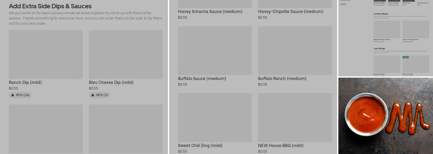 It's Just Wings Menu