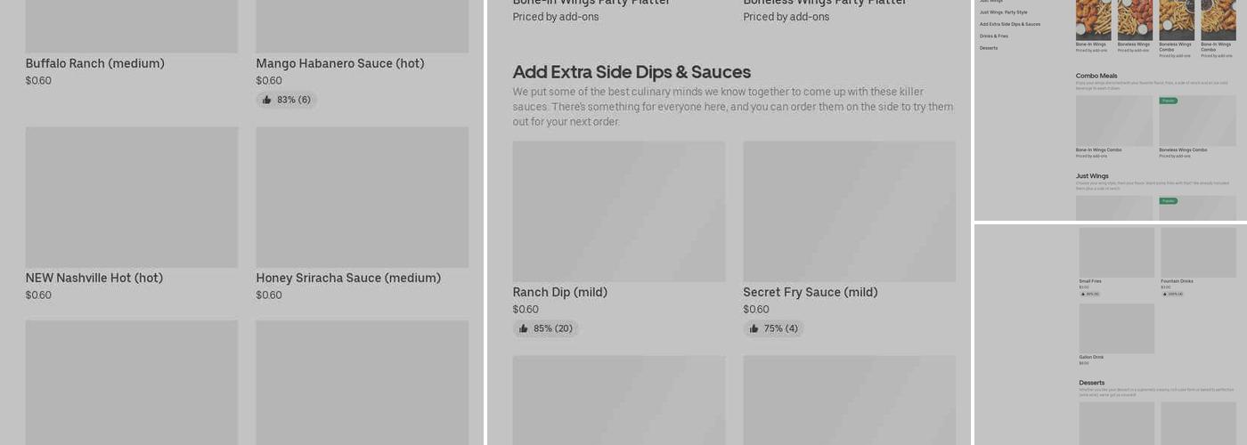 It's Just Wings Menu