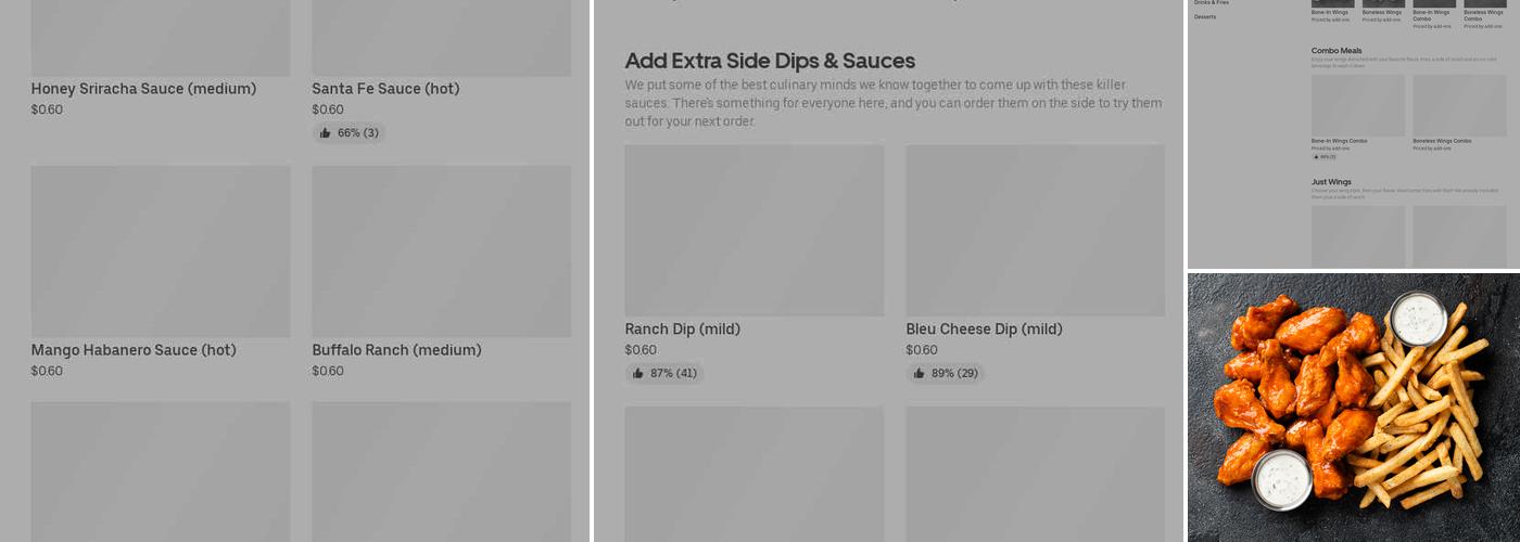 It's Just Wings Menu