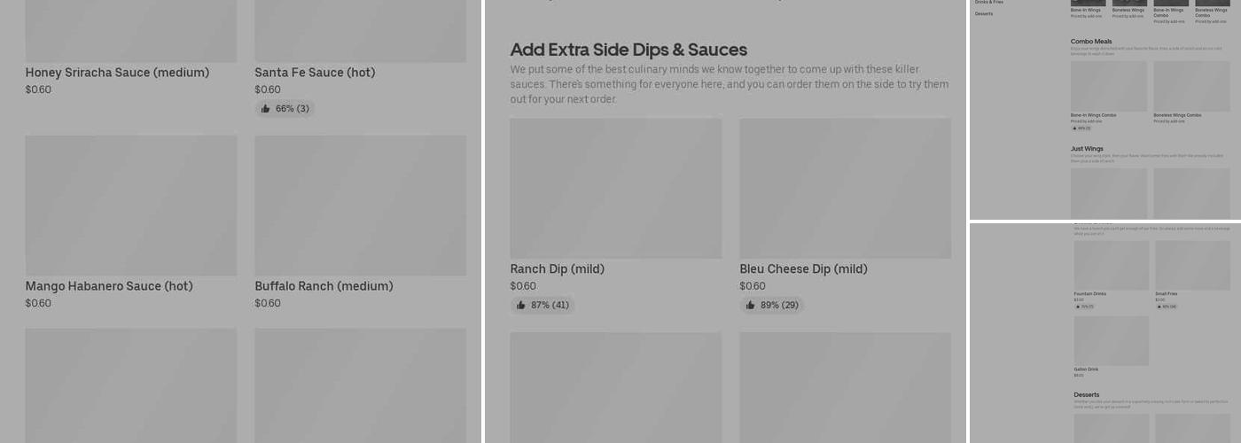 It's Just Wings Menu