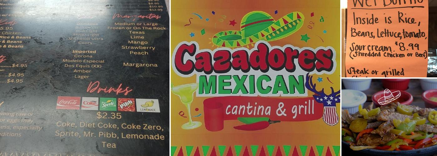 Cazadores Mexican Cantina & Grill Menu
