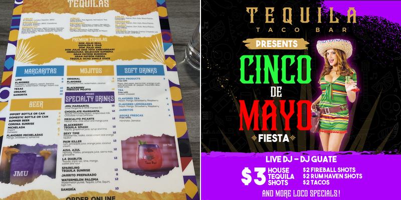 Tequila Taco Bar Menu