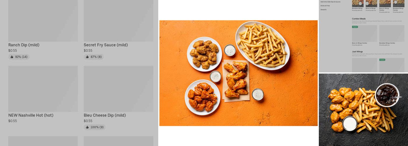 It's Just Wings Menu