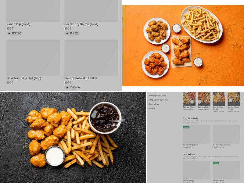 It's Just Wings Menu