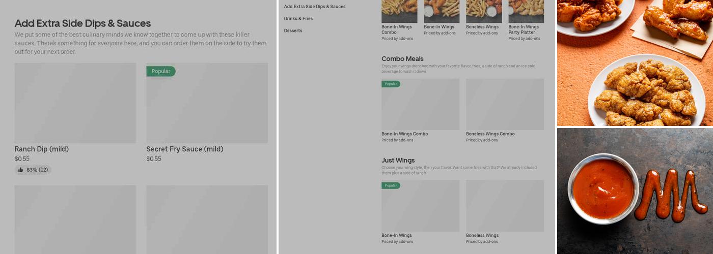 It's Just Wings Menu