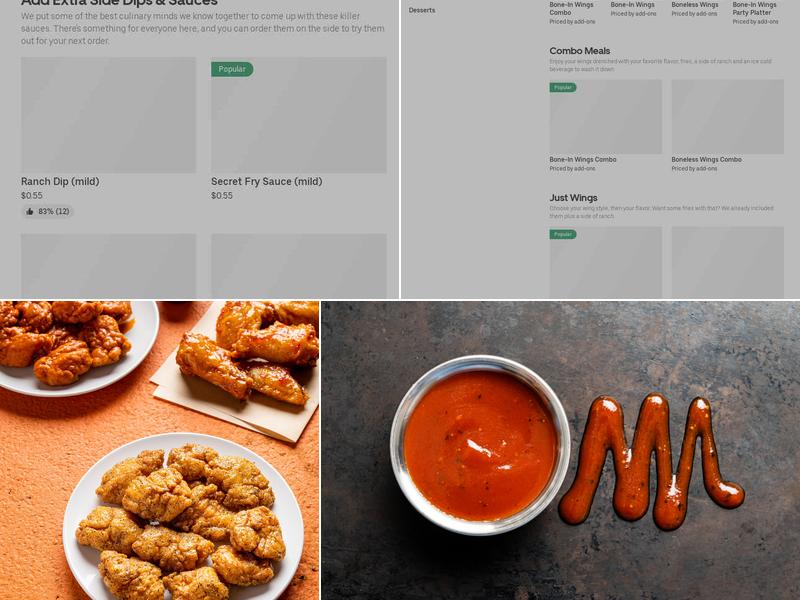 It's Just Wings Menu