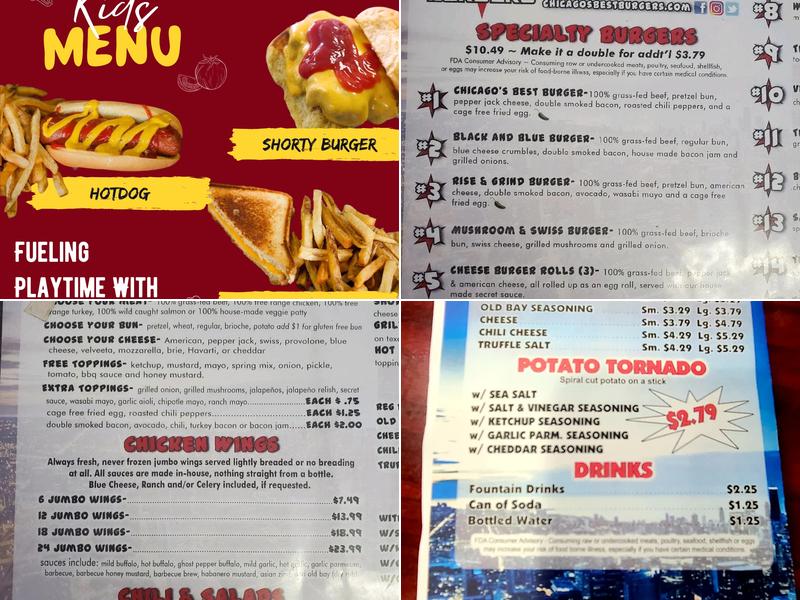 Chicago's Best Burgers Menu