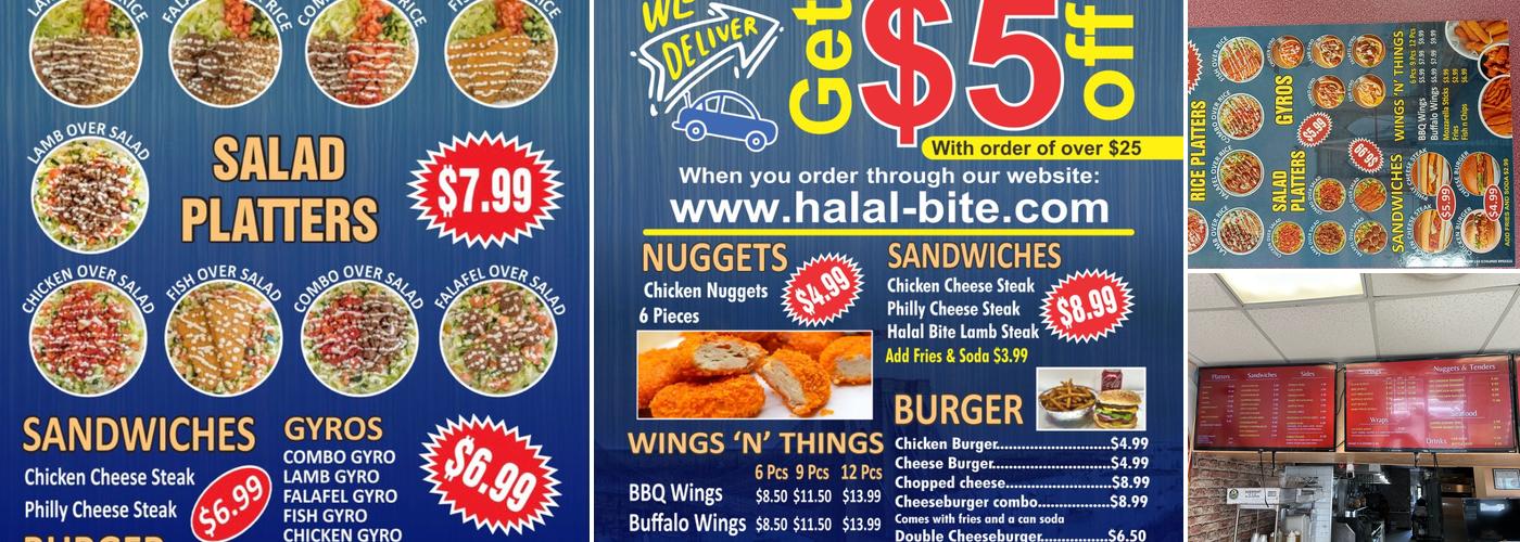 Halal Bite Menu