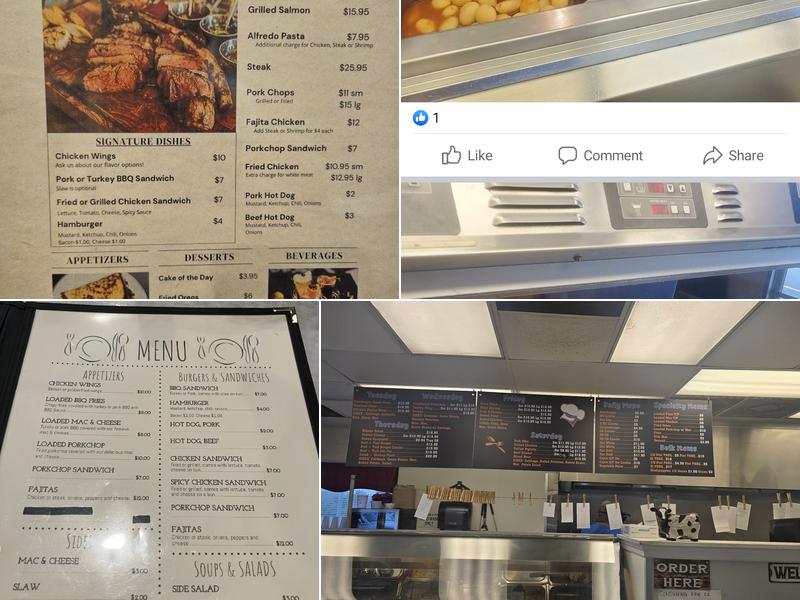 Gorhams Menu