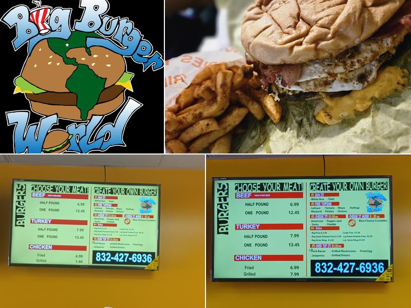 Big burger world Menu