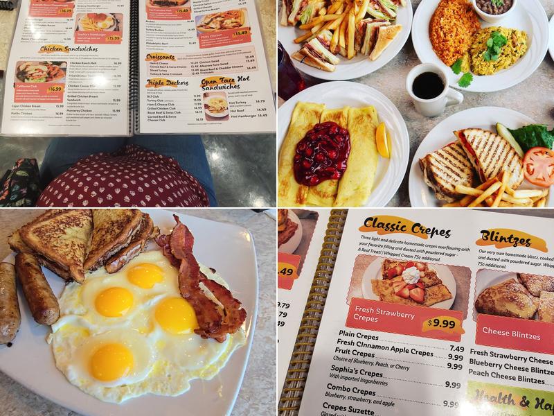 Sophia's Famous Pancakes Menu