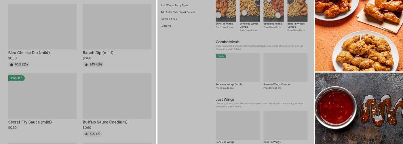 It's Just Wings Menu