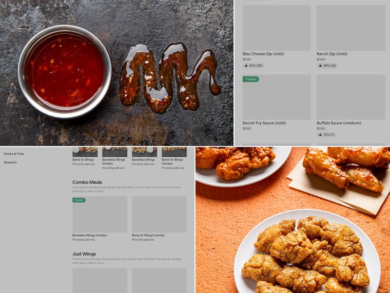 It's Just Wings Menu