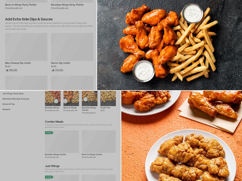 It's Just Wings Menu