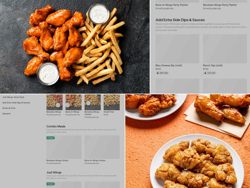 It's Just Wings Menu