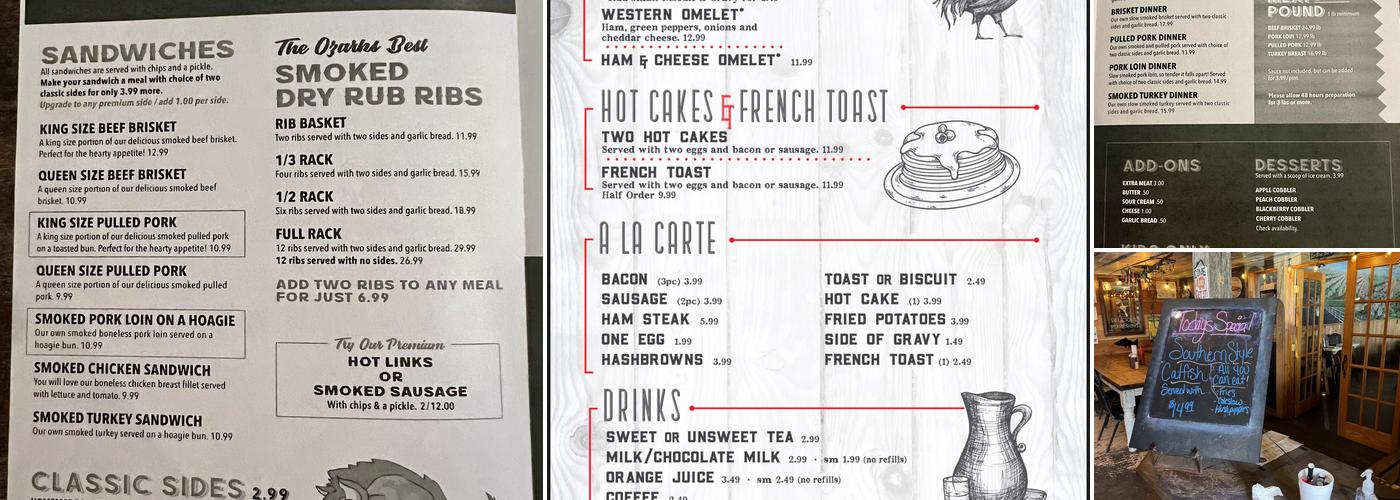 Hucklebuck 60 BBQ Menu
